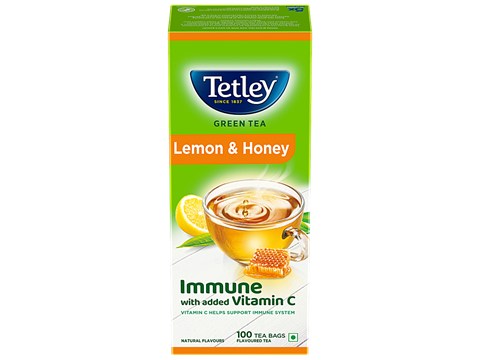 Tetley Green Tea - Lemon & Honey, Rich In Antioxidants, 140 g