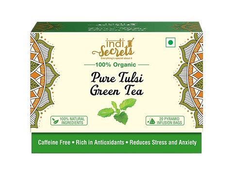 indiSecrets Pure Tulsi Green Tea, 96 g