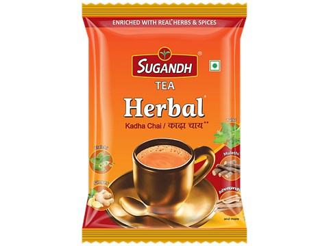 SUGANDH Herbal Tea/Kadha Chai - With Elachi & Ginger, Rich In Taste & Aroma, 200  g