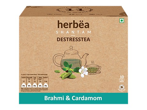 herbea Shantam Brahmi & Cardamom Destresstea, 15 g