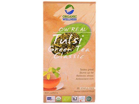 Organic Wellness Tulsi Green Tea Classic - Boosts The Immune System, 3.68 g