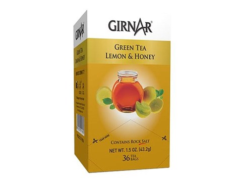 Girnar Green Tea Bag - Lemon & Honey, 36 pcs