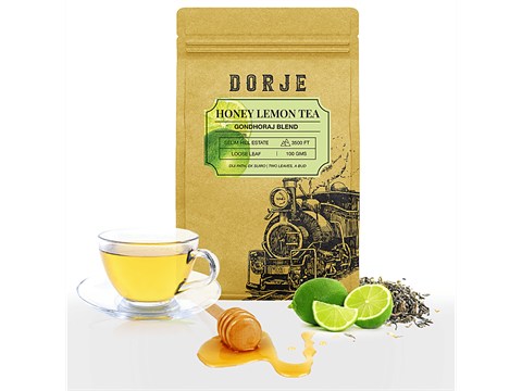 Dorje Honey Lemon Tea - Made With Special Gondhoraj Lemon Peels, Refreshing, Aromatic, 100 g