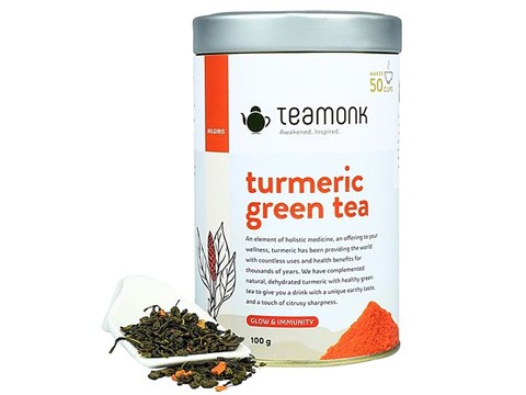 Teamonk Turmeric Green Tea - Provides Glowing Skin & Boosts Immunity, 100 g