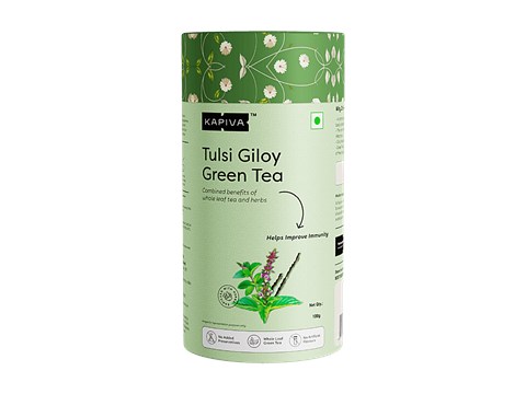 Kapiva Tulsi Giloy Green Tea - Improves Immunity, Purifies Blood, 100 g