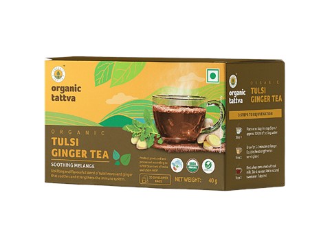Organic Tattva Tulsi Ginger Tea, 40 g