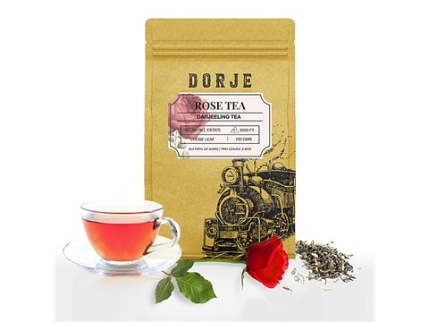 Dorje Rose Blend Tea - Wellness Herbal Teas, Refreshing, Aromatic, Floral, 100 g