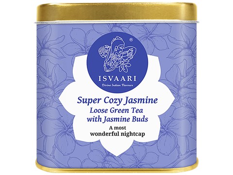 Isvaari Super Cozy Loose Flavored Green Tea With Jasmine Buds, 50 g