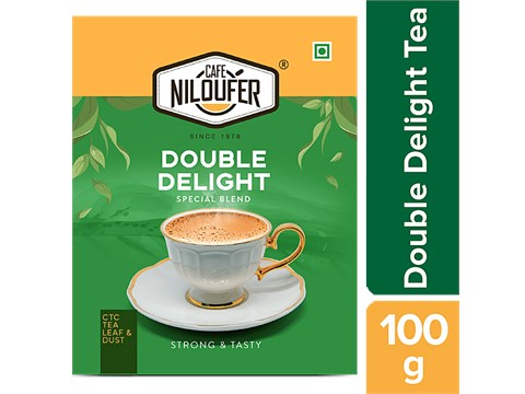 Cafe Niloufer Double Delight CTC Tea Leaf & Dust - Strong Aroma & Taste, 100 g