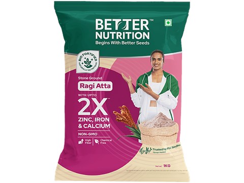 Better Nutrition Ragi Atta - Stone Ground, 1 kg