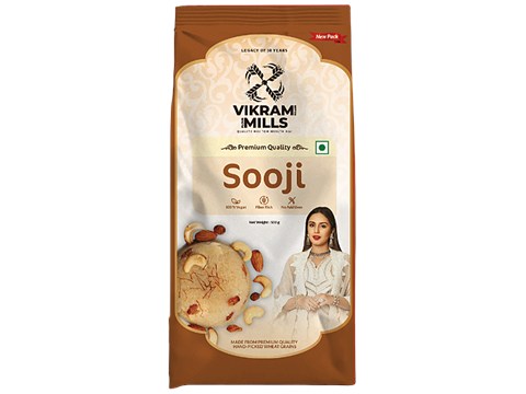 Vikram Mills Premium Quality Sooji - High In Nutrition, 500 g