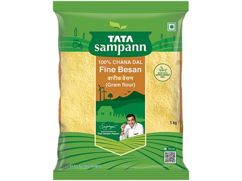 Tata Sampann Fine Besan/Kadale Hittu - 100% Chana Dal, 1 kg