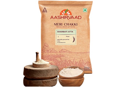 Aashirvaad Meri Chakki MP Sharbati Atta, 2 kg