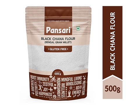 PANSARI Black Chana Flour - Bengal Gram Millet, Gluten-free, 500 g