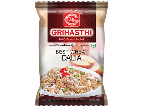 Grihasthi Wheat Dalia - Premium, Natural, Rich In Protein & Fibre, No Preservatives, 500 g