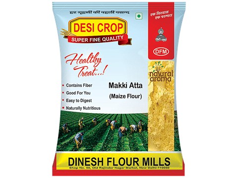 Dinesh Flour Mills Makki Atta/Maize Flour - Source Of Fibre, Easy To Digest, 900 g