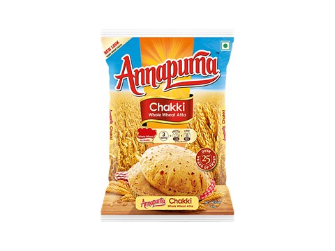Annapurna Atta Atta/Godihittu - Farm Fresh Whole Wheat, 5 kg