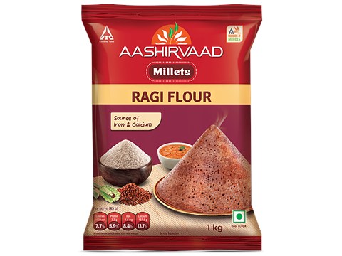 Aashirvaad Nature's Super Foods - Ragi Flour/Ragi Hittu, 1 kg