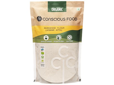 Conscious Food Jowar Atta/Sorghum Flour, 500 g