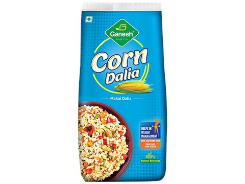 Ganesh Corn Dalia - Beta Carotene Rich, Improves Skin Health, For Weight Management, 500 g