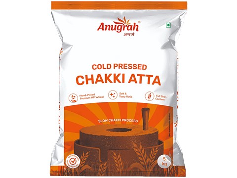 Anugrah Cold Pressed Chakki Atta, 5 kg