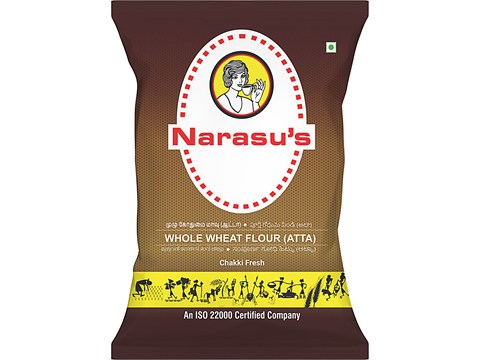 Narasus Whole Wheat Flour/Atta - Chakki Fresh, 1 kg
