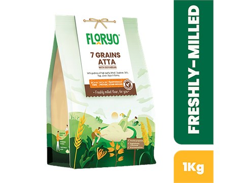 Floryo 7 Grains Atta - With Soyabean, 1 kg