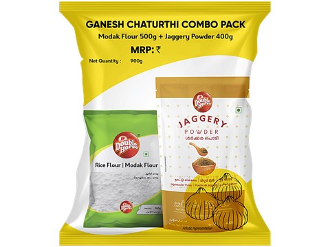 Double Horse Modak Flour With Jaggery Powder, 900 g