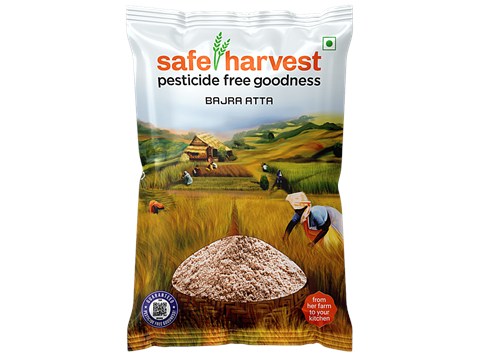 Safe Harvest Bajra Atta - Pesticide Free, 500 g
