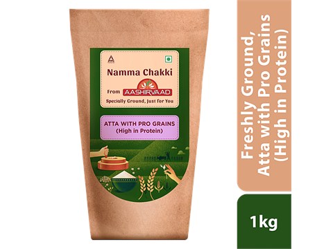 Aashirvaad Namma Chakki, Atta with Pro grains - High in Protein | Freshly Ground, 1 kg